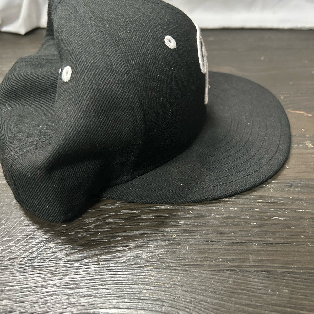 Black Baseball Cap with White Logo